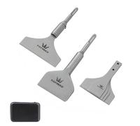 TOPWAY Set di 6 Pezzi SDS Plus Scalpello per Piastrelle 3 Pollici + 4 Pollici Raschietto per Pavimenti, Scalpello a Spatola per Rimozione di Piastrelle, Tappeti, Linoleum 121124