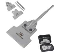 TOPWAY Set di SDS Plus/Max Scalpello per Piastrelle 4 Pollici + 5 Pollici Raschietto per Pavimenti, Scalpello a Spatola per Rimozione di Piastrelle, Tappeti, Linoleum 121118