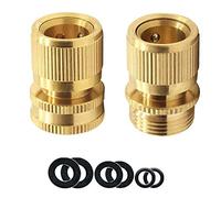 Topways® - Kit di collegamento per tubo da giardino espandibile, 3/4" maschio e femmina adattatori connettore ad attacco rapido rubinetto e spruzzatore