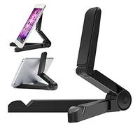 Topways® Multiangolo regolabile nero universale portatile pieghevole in plastica supporto per iPad Mini Air, Samsung Galaxy Tab Tutti gli altri 7-10 pollici Tablet PC (nero)