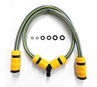 Topways Set di miscelatori di temperatura per rubinetto esterno, miscelare acqua calda e fredda 2 in 1 tubo da giardino per doccia cane lavaggio bici auto