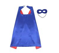 TOPWAYS® Supereroi Costumi Carnevale Mantelli e Maschere Giocattoli per Bambini e Bambine (Blu Rosso)