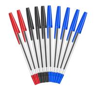 Topwrite, Set di 10 Penne a Sfera 3 Colori Punta Fine, Multicolore