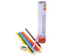 Topwrite, Set di 12 Matite Colorate con Temperamatite e Tubo di Stoccaggio