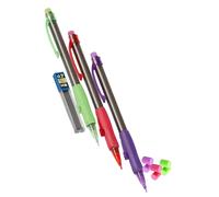 Topwrite, Set di 3 Portamine 0,7mm con Gomme e Ricariche HB per Disegno Preciso
