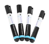 Topwrite, Set di 4 Pennarelli Permanenti Punta Fine, Bianco / Nero