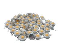 TOPXCDZ 50 pezzi chip LED ad alte prestazioni super luminoso SMD COB emettitore con diodo da 3 W, perline per illuminazione fai da te (bianco caldo 3500 k)