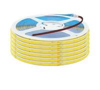 TOPXCDZ Striscia COB da 10 m, AC 220 V, 240 LED/M, IP20, 3000 K, 4000 K, 6000 K, pilota, costruita in casa, flessibile, corda a LED (bianco)
