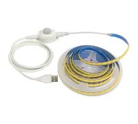 TOPXCDZ Striscia LED con sensore di movimento USB da 5 V, 1 m, luce LED con sensore di movimento PIR, striscia LED COB con sensore di movimento per comodino, scale, corridoio, camera da letto, armadio