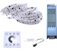 TOPXCDZ - Striscia LED WS2811 effetto scorrimento 2835, 120 LED/m, DC24V, 10 m, effetto acqua che scorre, illuminazione con controllo remoto wireless, colore bianco caldo o freddo (bianco 6000 k)