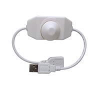 TOPXCDZ USB LED Knob Dimmer DC 5 V Band Luminosità Regolazione Interruttore Controller Spina per 5050 3528 2835 5 Volt Strisce luci (USB Knob White)