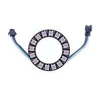 TOPXCDZ WS2812B Pixel LED Anello indirizzabile individualmente 8/16/24/35/45/60 /90/241 WS2812 IC integrato Cerchio a colori Moduli LED Luce DC5V (16Leds, Black)