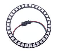 TOPXCDZ WS2812B Pixel LED Anello indirizzabile individualmente 8/16/24/35/45/60 /90/241 WS2812 IC integrato Cerchio a colori Moduli LED Luce DC5V (35Leds, Black)