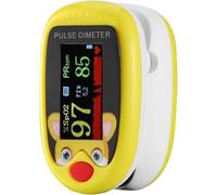 TopYart Pulsossimetro per Bambini, Spegnimento Automatico con Schermo OLED per Misurare la Saturazione Dell'ossigeno nel Sangue (SpO2) e la Frequenza del Polso (PR) nei Bambini (Giallo)
