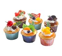 Topyond 6 Pezzi di Cupcake Artificiali Finti Per Simulazione di Cupcake, Strumento Decorativo Per Torta, Adatto Per La Decorazione di Fotografia di Matrimonio Per Feste a Casa