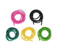 Topyond Confezione da 5 Tubi Elastici in Lattice da 2 M, Elastici per Fionda, Tubi per Catapulta: Verde Ghiaccio, Rosa, Verde Fluorescente, Nero, Giallo