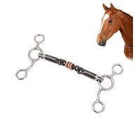 Topyond Filetto con Anello Gag in Ottone in Acciaio Inossidabile Bocchino da 145 Mm Attrezzatura Efficace per L'addestramento del Cavallo Controllo Preciso E Comunicazione Ideale per La Monta Western