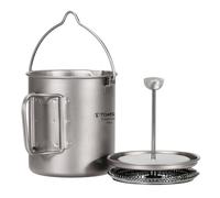 Topyond French Press Coffee Matty Portable Insulation, Double Wall Camping Pressa francese per caffè e tè, per viaggiare in casa all'aperto