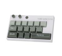 Topyond Glowing Mechanical Keyboard Ornaments with Interchangeable Numbers for Desk Decoration Innovative Design, Luminous Display, Desktop Enhancement for Home or Office Use (green)