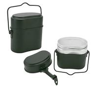 Topyond Mensa Militare Antiscivolo in Alluminio Alimentare, Resistente alla Temperatura 180°C, Lunch Box Multifunzionale per Campeggio, Uso Militare all'Aperto