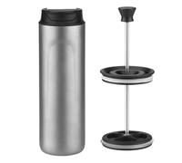 Topyond Portable Insulated French Press Coffee Maker Camping Coffee Makers with Double-Wall Construction Coffee and Tea Maker (Sandblast)