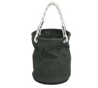 Topyond Secchio per attrezzi in tela 1 confezione, 40x30 cm, portante 30 kg, organizer per attrezzi per camion con chiodi a fondo in plastica, borsa a secchiello in tela mult (green)