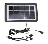 Topyond Solar Panel with USB,4.5W Portable Monocrystalline Solar Charger(with 5 Connectors),IP68 Rated Protection for Phones Laptop Camping Home Hiking