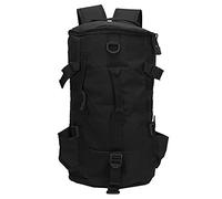 Topyond Zaino Per Attrezzatura da Pesca - Borsa Cilindrica Portatile di Grande Capacità con Comodo Portacanna Per I Pescatori in Movimento(nero)
