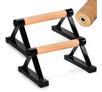 TOPZEA Barre per flessioni in legno, parallele in legno massiccio con robusta staffa in acciaio antiscivolo, per calisthenics, fitness, attrezzatura per allenamenti a casa, palestra, fino a 272 kg