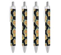 TopZeDeals Emblema dello Sri Lanka - Penna a sfera retrattile, inchiostro blu, punta fine da 0,5 mm, per ufficio, 4 pezzi