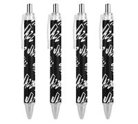 TopZeDeals Penne a sfera Jazz Saxophone, punta fine da 0,5 mm, penne a sfera retrattili, con fusto rotondo, flessibile, 4 pezzi