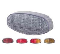 TOPZONE Fit for Yamaha 1997-2002 XVS650 Drag Star; 1999-2008 XVS1100 Drag Star; Fanale posteriore a LED per freno + indicatori di direzione integrati (trasparente)