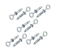 TOPZONE Gancio a vite con ancoraggio, in acciaio zincato, 6 x 52 mm, confezione da 5, resistente hardware per montaggio a parete