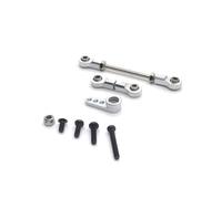 TOQPCZA Parti Auto Rc per WLtoys 284131 K969 K979 K989 K999 P929 P939 RC01 per Mini-Q per Mini-Z 1/28 Collegamento Sterzo Anteriore Braccio Servo 28T Ricambi per Auto RC(Silver)