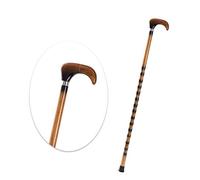Tor pieghevole, bastone da passeggio, canna di legno in legno a manico lungo le stampelle di anziani forniture da signori di canna da passeggio non slip, giallo, giallo