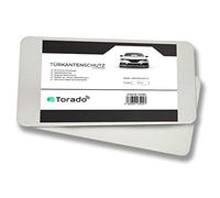 Torado Set di 2 protezioni da parete autoadesive per porte auto, garage, protezione per bordi della porta, auto, protezione dagli urti, da parete, per porte, auto, garage, garage, auto (bianco)