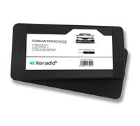 Torado Set di 2 protezioni da parete autoadesive per porte auto, garage, protezione per bordi della porta, auto, protezione dagli urti, da parete, per porte, auto, garage, garage, auto (nero)