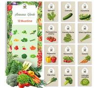 TORAF Set di Semi Orto 12 Varietà - Verdure Premium per Giardino, Balcone e Serra - Pomodori, Cetrioli, Zucchine, Lattuga, Erba Cipollina - Coltivazione Facile - Semi da Piantare