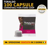 Caffè Toraldo Capsule Aroma Vero compatibili Fior Fiore – Miscela Classica – 100 capsule