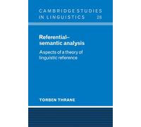 Torben Thrane Referential-Semantic Analysis (Tascabile)