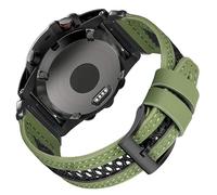 torbollo Cinturino QuickFit da 20 mm per Garmin Instinct E 40 mm/Fēnix 8 AMOLED 43 mm/Fenix 7S/Fenix 6S/Fenix 6S pro/Fenix 5S/Fenix 5S Plus, in pelle pieno fiore e design a rete traspirante in nylon