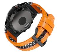 torbollo Cinturino QuickFit da 20 mm per Garmin Instinct E 40 mm/Fēnix 8 AMOLED 43 mm/Fenix 7S/Fenix 6S/Fenix 6S pro/Fenix 5S/Fenix 5S Plus, in pelle pieno fiore e design a rete traspirante in nylon