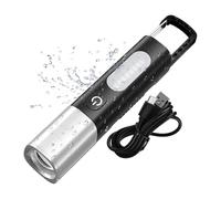Torce portatile a led, piccola torcia potente, luce ricaricabile tascabile, lanterna di clip per ganci per escursioni, lettura, viaggio, campeggio, avventura all'aperto, 1.18x6.14 pollici