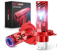 Torchbeam Lampadine H4 LED 100W 32000LM, 600% 6500K Bianco Freddo, 1:1 Design H4 Lampadina Sostituzione per Alogena, Plug and Play, Confezione da 2