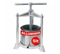 Torchietto premitutto in Alluminio 5L Torchio Manuale per Vino, Uva e Frutta