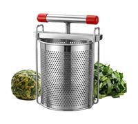 Torchio Per Uva con manico a T 2,8 L spremitore manuale in acciaio | Spremitura Succhi Per Sidro E Verdura per Interni Esterni Casa Cucina Campeggio Donna Uomo Apicoltore Nessuna base