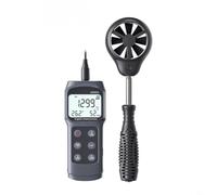 Torchlit AE8901 - Anemometro digitale palmare per flusso d'aria da 0 a 45 m/s, controllo umidità e temperatura, in ABS, colore: nero