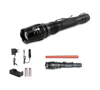 TORCIA 100000 LUMEN TATTICA / MILITARE SOS LED T6 RICARICABILE ZOOM 8668-T6