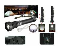 TORCIA 258000W TATTICA/MILITARE LED T6 RICARICABILE ZOOM DOPPIA BATTERIA P516-P7