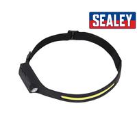 Sealey HT104R Fascio Luce Testa Torcia Strappo Ricaricabile - 350lm fino A 6h